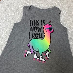 Justice Llama Tank Top